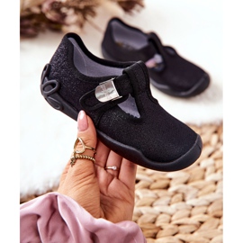 BEFADO S.A. Ballerina Hausschuhe Befado Shiny 115X006 Schwarz 1