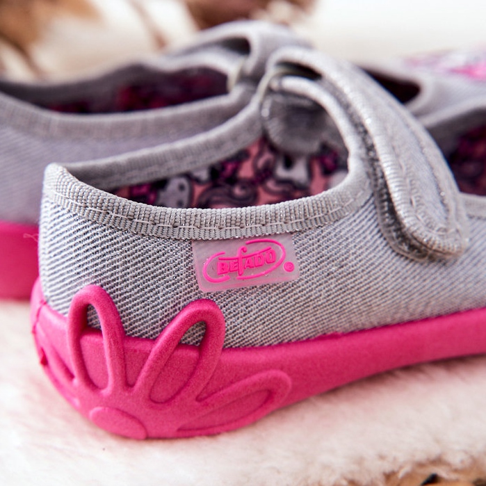 BEFADO S.A. Hausschuhe Befado Unicorns 114X464 Grau-Rosa 2