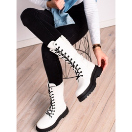 Seastar Weiße Stiefel aus Öko-Leder 2