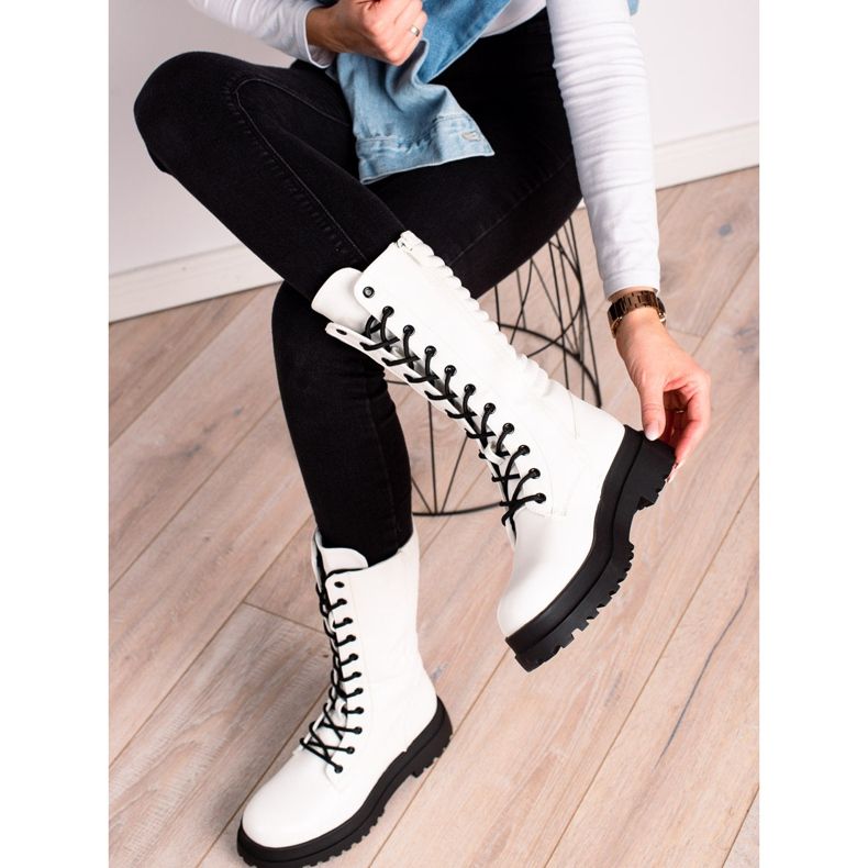 Seastar Weiße Stiefel aus Öko-Leder 2