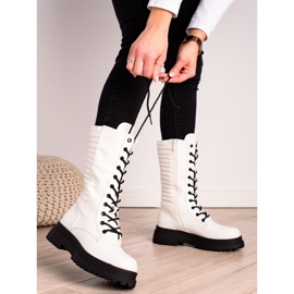 Seastar Weiße Stiefel aus Öko-Leder 1