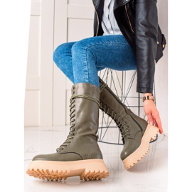 Seastar Hohe Stiefel mit Öko-Leder khaki grün 1
