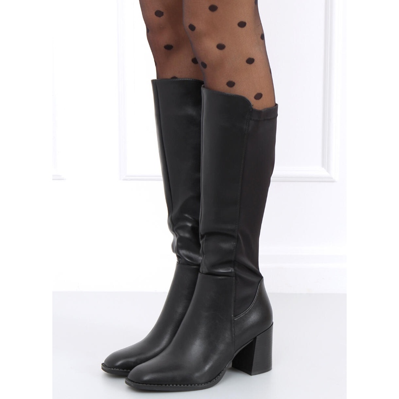 Stiefel mit hohem Absatz von Ramona Black schwarz 2