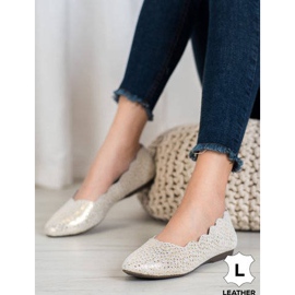 Filippo Modische Lederballerinas golden 1