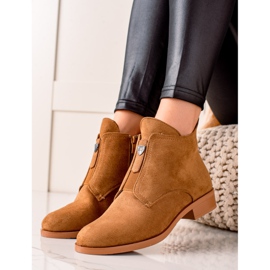 Camo Warme Stiefel mit Reißverschluss braun gelb 1