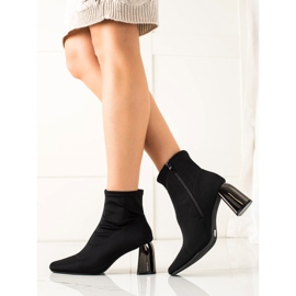 M.Daszyński Textile Fashion Booties schwarz 1