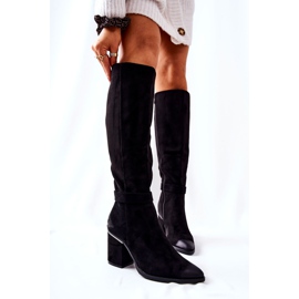 POTOCKI Wildlederstiefel auf einer Bar Black Corises schwarz 1