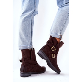 POTOCKI Wildlederstiefel mit Schnallen Braun Renisse 2