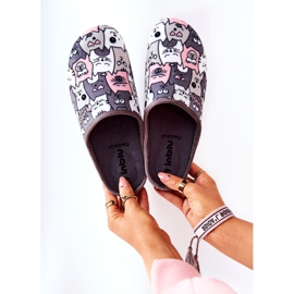 Inblu Hausschuhe Befado Hausschuhe Katzen 155D200 Grau 1