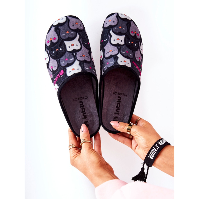 Inblu Hausschuhe Befado Pingwinki 155D202 Schwarze Hausschuhe 1