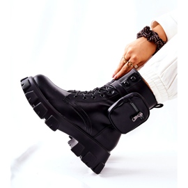 PG1 Schwarze Lanstrom-Arbeiterstiefel mit Nierengurt 1