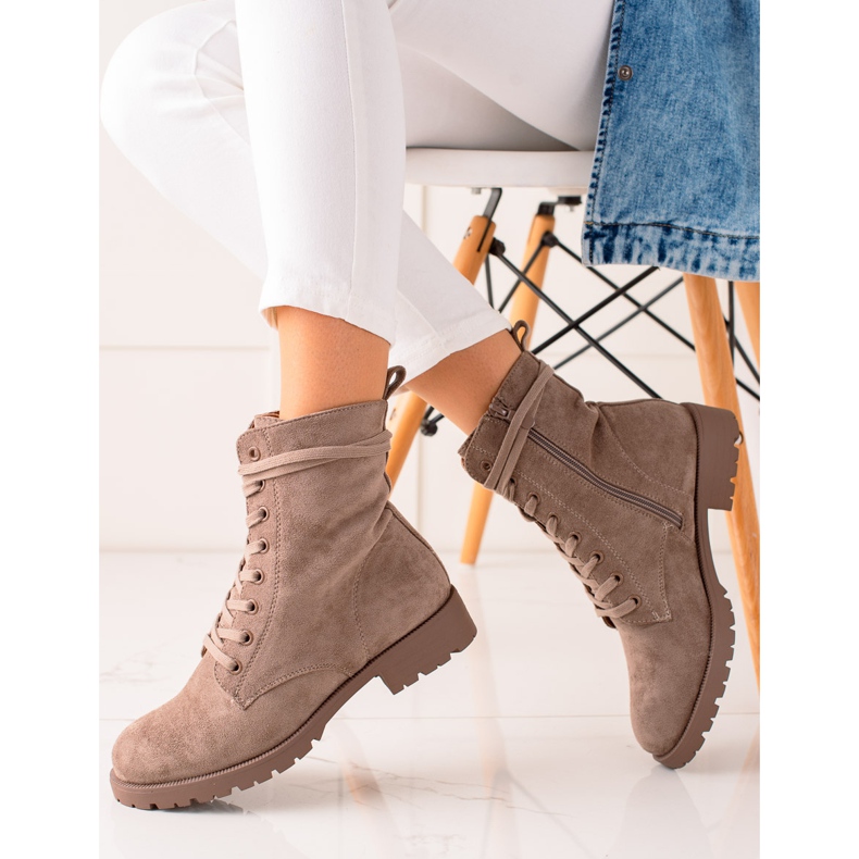 Bestelle Wildleder-Trapper beige 1