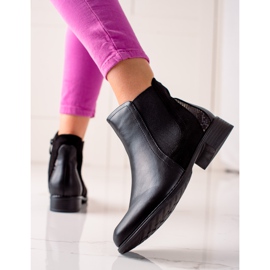 Lucky Shoes Klassische schwarze Stiefel 1