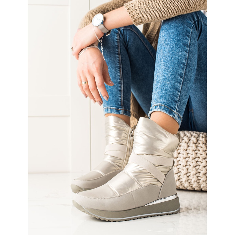 Weide Klassische Schneeschuhe beige 1