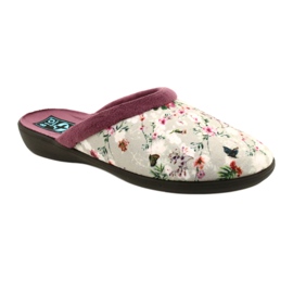 Hausschuhe Kirschblüte Adanex 26764 Aloe Vera lila grau 1