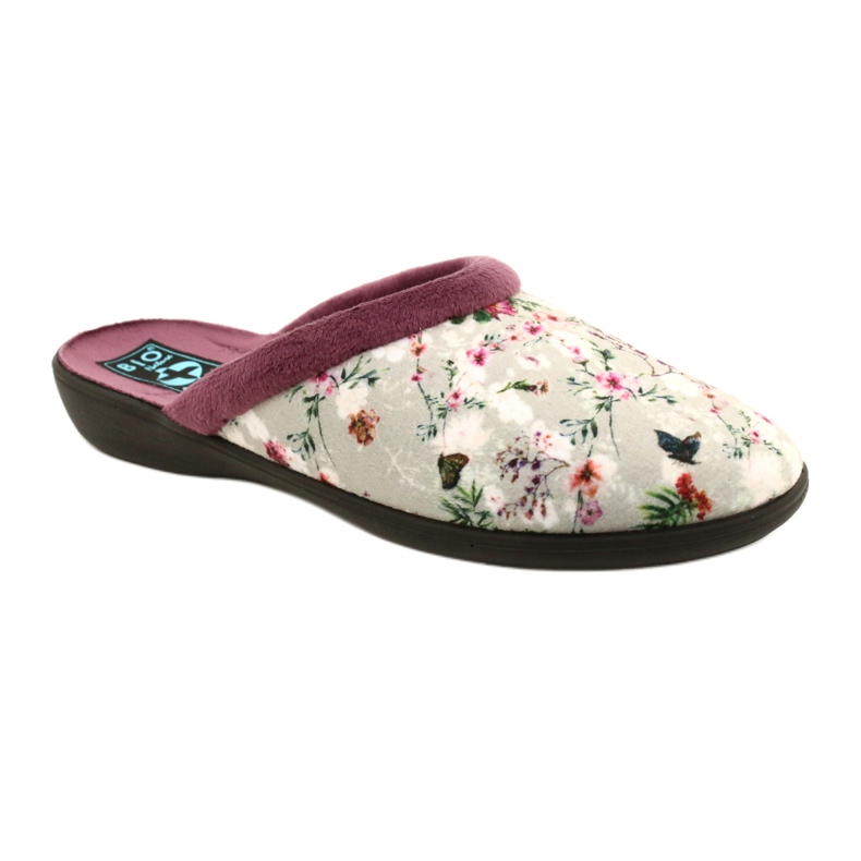 Hausschuhe Kirschblüte Adanex 26764 Aloe Vera lila grau 1