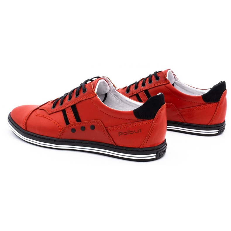 Polbut Casual Herrenschuhe 1801L rot mit schwarz 2