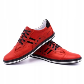 Polbut Casual Herrenschuhe 1801L rot mit schwarz 5