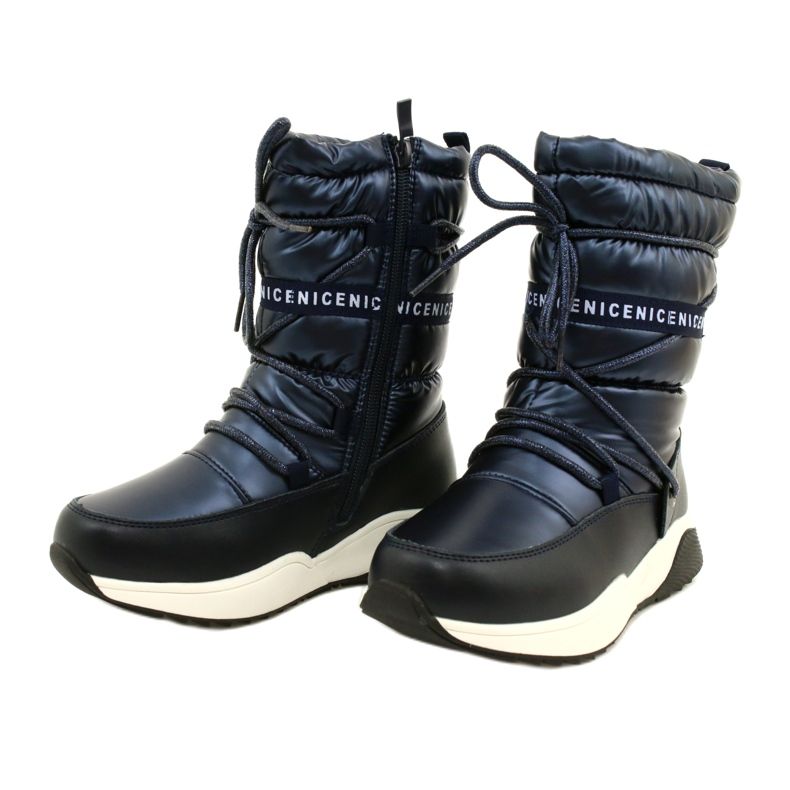 Kinder Schneestiefel Miss Evento Waterproof 21DZ23-4325 schwarz marineblau 3