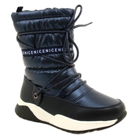 Kinder Schneestiefel Miss Evento Waterproof 21DZ23-4325 schwarz navy blau 1