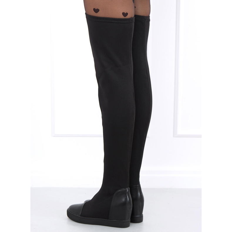 Sock Boots auf dem Keil Futura Black schwarz 2