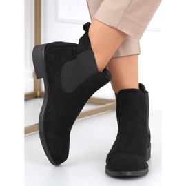 Klassische Damen Chelsea Boots Musse Schwarz 2