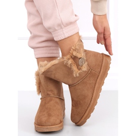 Schneestiefel mit Knopf Niki Camel braun 2