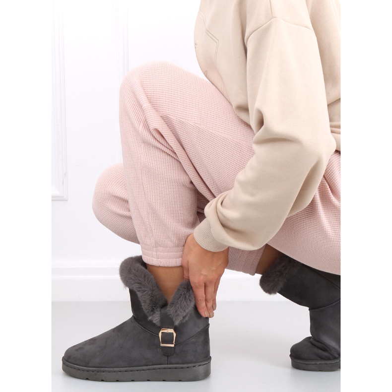 Damen-Schneestiefel mit Schnalle in Wibo Grey grau 1