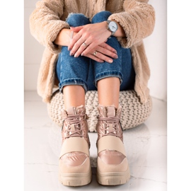TRENDI Lässige Schneestiefel beige 1
