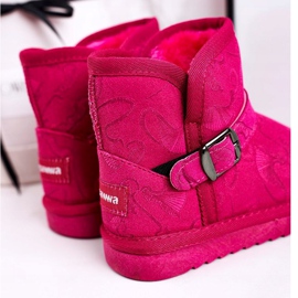 Apawwa Kinder-Schneestiefel mit Fell Fuchsia Kawai rosa 3