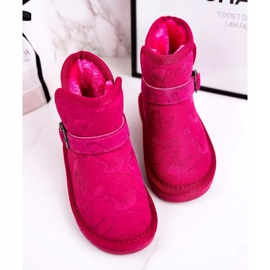 Apawwa Kinder-Schneestiefel mit Fell Fuchsia Kawai rosa 4
