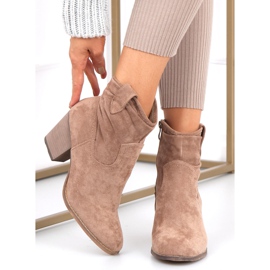 Stiefel mit hohen Absätzen von Bedd Khaki beige 2