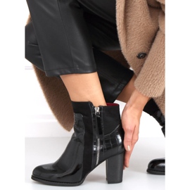 Stiefel mit hohem Absatz, Flame Black Mirror lackiert schwarz 2