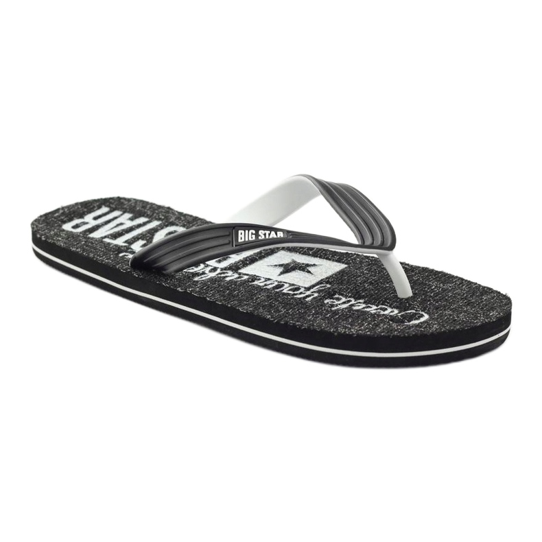 Big Star 174621 Flip Flops Herrenschuhe weiß schwarz 1