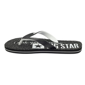 Big Star 174621 Flip Flops Herrenschuhe weiß schwarz 2