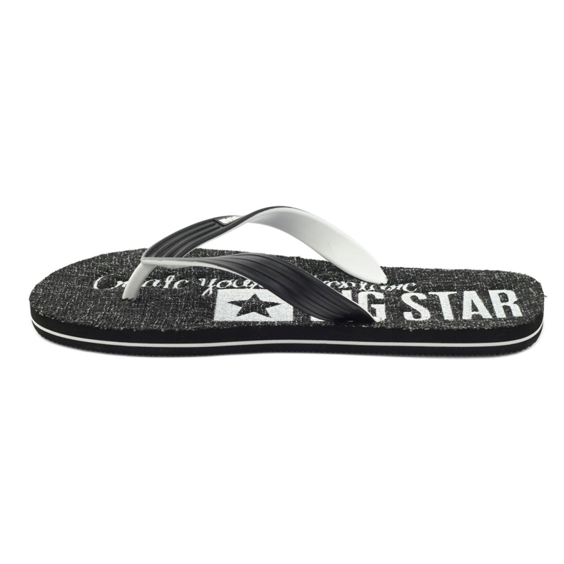 Big Star 174621 Flip Flops Herrenschuhe weiß schwarz 2