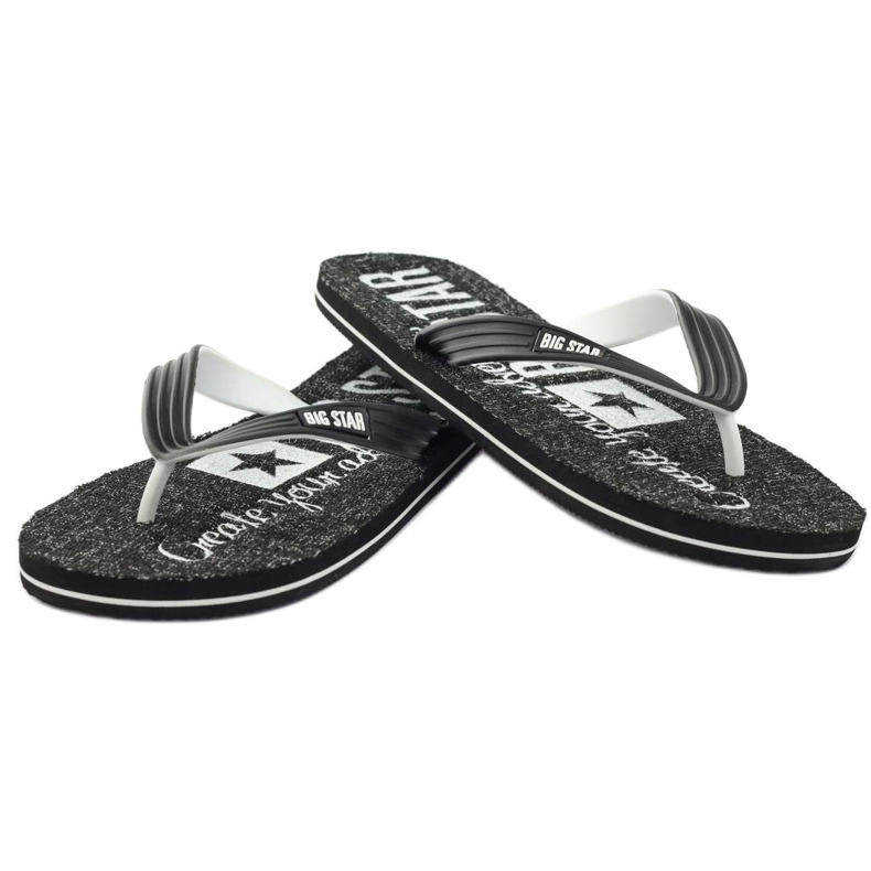 Big Star 174621 Flip Flops Herrenschuhe weiß schwarz 3