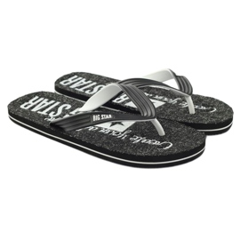 Big Star 174621 Flip Flops Herrenschuhe weiß schwarz 4