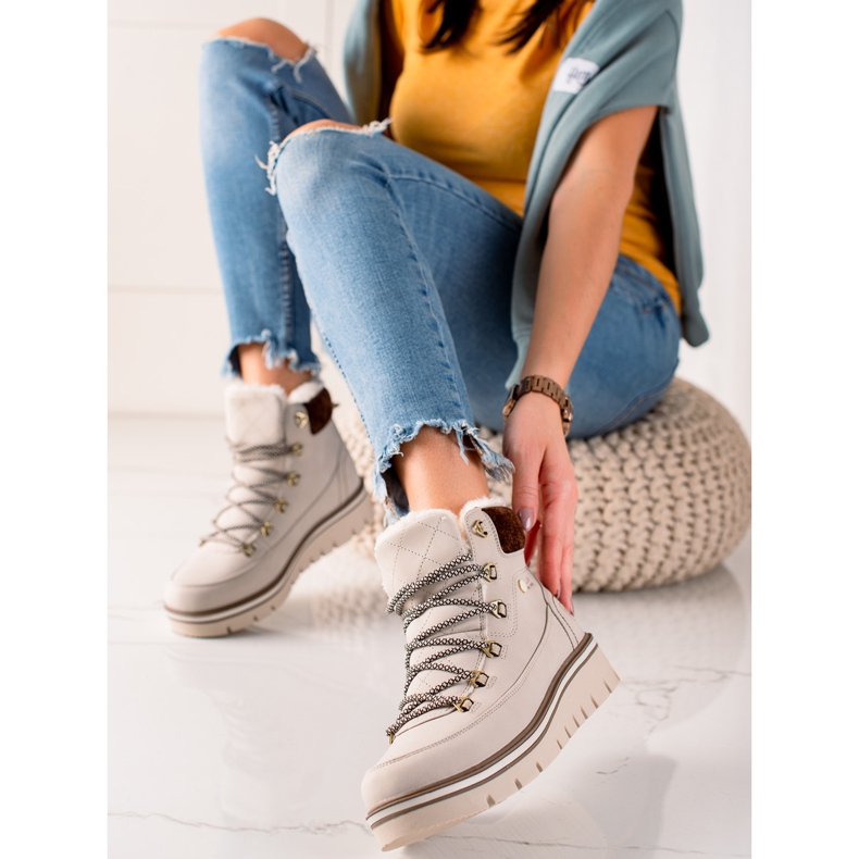 Goodin Bequeme lässige Trapper beige 1