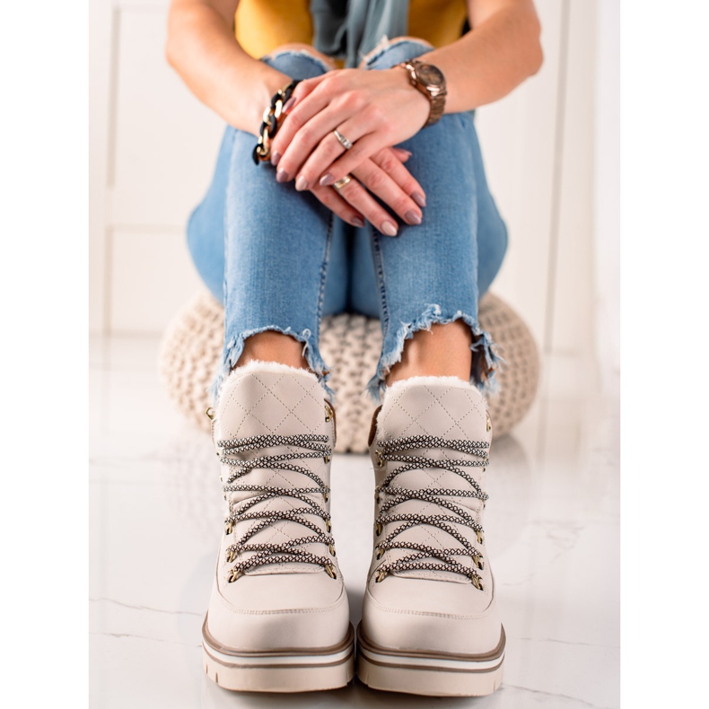 Goodin Bequeme lässige Trapper beige 2