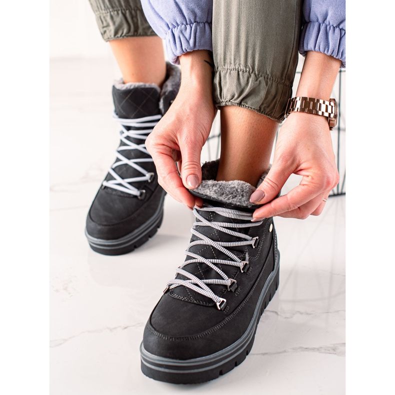 Goodin Bequeme lässige Trapper schwarz 2