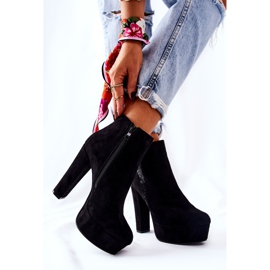 PS1 Wildleder Stiefel mit hohen Absätzen Schwarz Sarsea 1