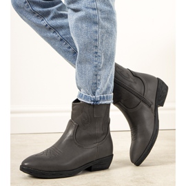 Graue isolierte Cowboystiefel Belda 1