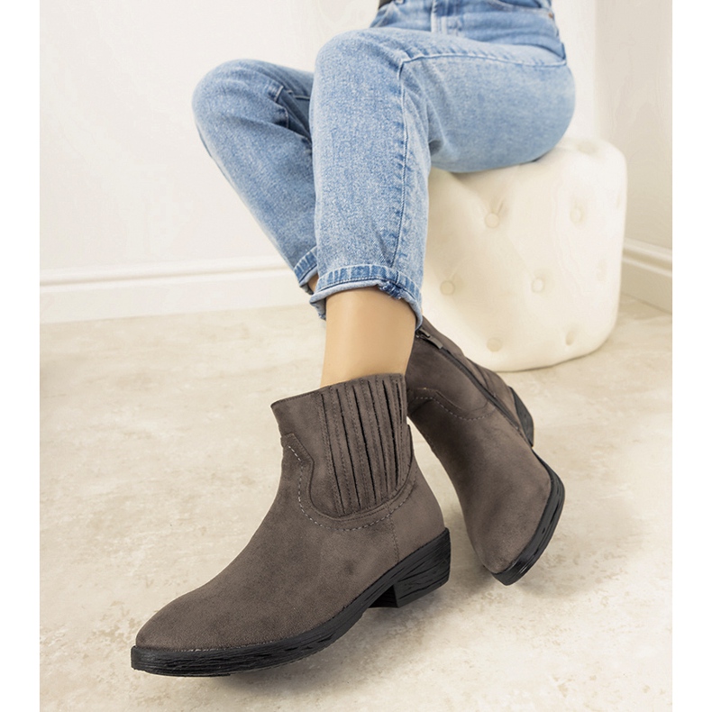 Graue Saucier warme Cowboystiefel 1