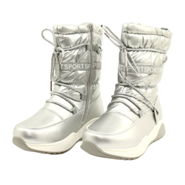Wasserdichte Kinder Schneestiefel Miss Evento 21DZ23-4325 Silber silber- 3