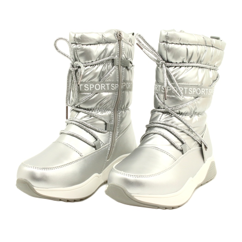 Wasserdichte Kinder Schneestiefel Miss Evento 21DZ23-4325 Silber 3