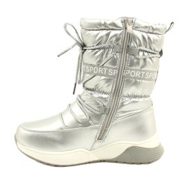 Wasserdichte Kinder Schneestiefel Miss Evento 21DZ23-4325 Silber 2