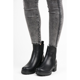 Groto Gogo Schwarze Chelsea-Stiefel auf der Plattform 1