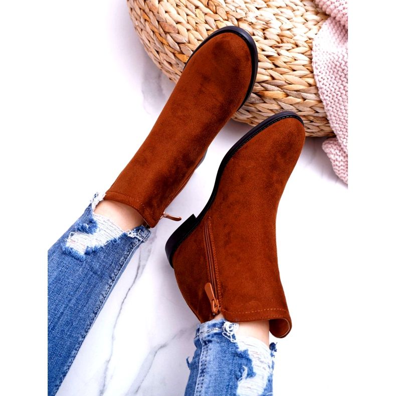 BUGO Damen Keilstiefel Wildleder Camel Tema braun 5