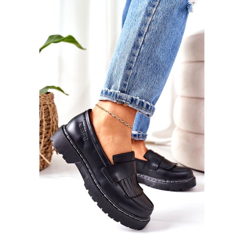 Leder Slipper Big Star II274100 Schwarz 4